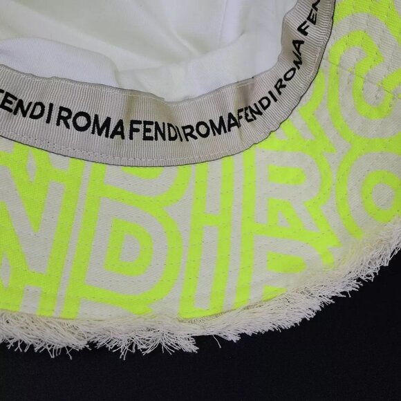 FENDI×MARC JACOBS Logo Bucket Hat #S Cotton Yellow Italy 64RL016 main image 10